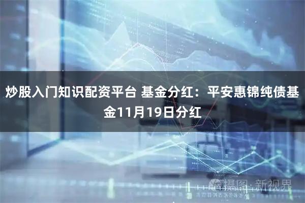 炒股入门知识配资平台 基金分红：平安惠锦纯债基金11月19日分红