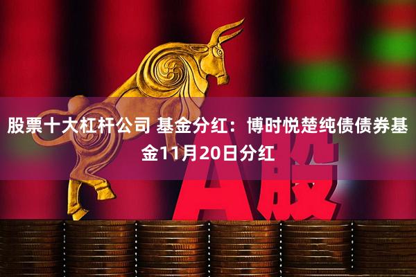 股票十大杠杆公司 基金分红：博时悦楚纯债债券基金11月20日分红